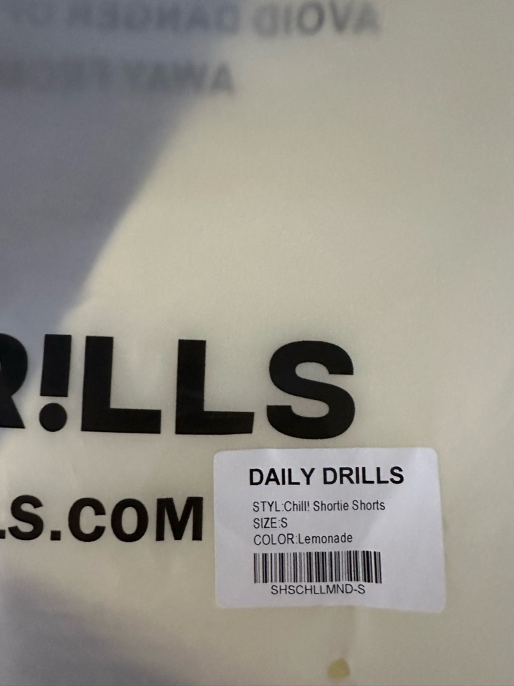 New Daily Drills LEMONADE Chill Shorts Only  Size SMALL Shortie Shorts - Picture 7 of 8